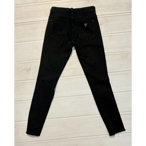 Guess Skinny Ankle Dark Was Distressed Jeans - Picture 7 of 8